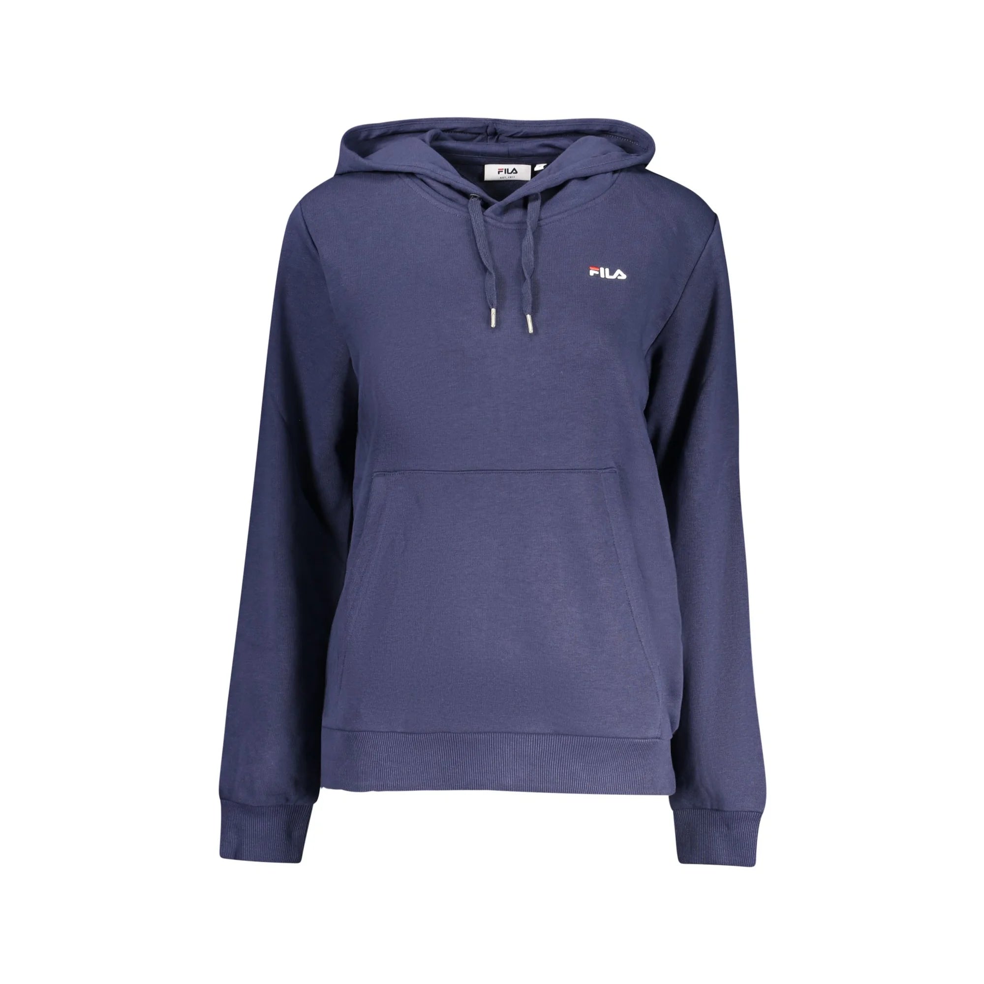 Fila Felpa Donna Blu Cappuccio Garzata Ricamo Logo Felpe - foto prodotto